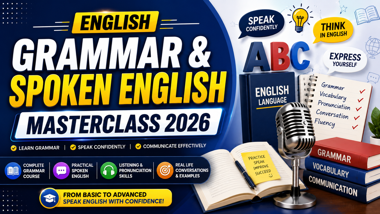 English Grammar & Spoken English Masterclass 2026 Online