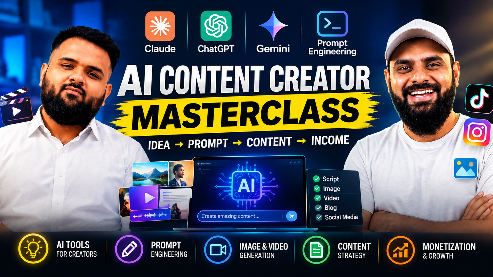AI Content Creator Masterclass – Learn, Create, Grow